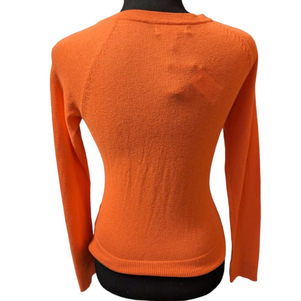 New York and Company Orange Long Sleeve Cardigan Size: XS - Picture 5 of 10